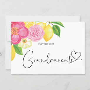 Pregnancy Reveal Great Grandparents Baby Floral Card