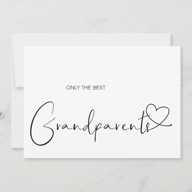 Pregnancy Reveal Great Grandparents Baby Simple Card (Front)