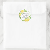 Pregnancy Reveal Guess What Baby Lemon Summer Classic Round Sticker (Bag)