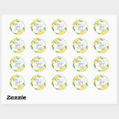 Pregnancy Reveal Guess What Baby Lemon Summer Classic Round Sticker (Sheet)