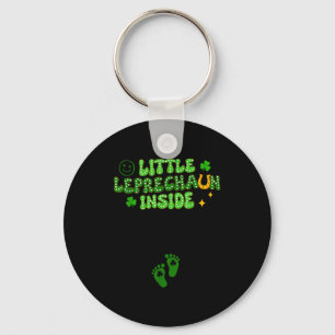 Pregnancy Reveal St Patrick's Day Design Key Ring