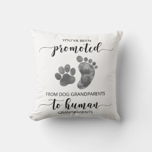 Pregnancy Reveal to Dog Grandparents Cushion