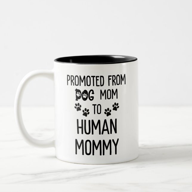 Pregnancy Reveal Two-Tone Coffee Mug (Left)