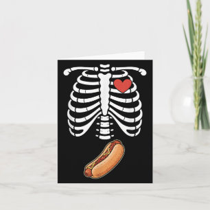 Pregnancy Skeleton Hotdog Belly Bump Rib Cage Hall Card