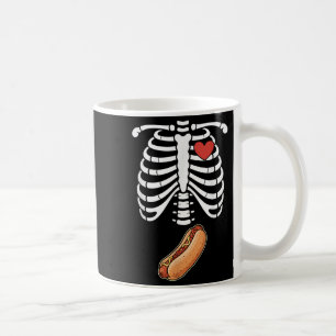 Pregnancy Skeleton Hotdog Belly Bump Rib Cage Hall Coffee Mug