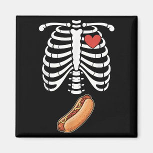 Pregnancy Skeleton Hotdog Belly Bump Rib Cage Hall Magnet