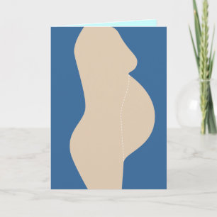 Pregnancy Tummy 4 Boy Folding Card Template