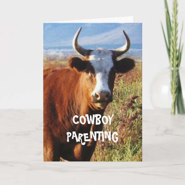 Pregnancy Weight - Cowboy Parenting Card (Front)