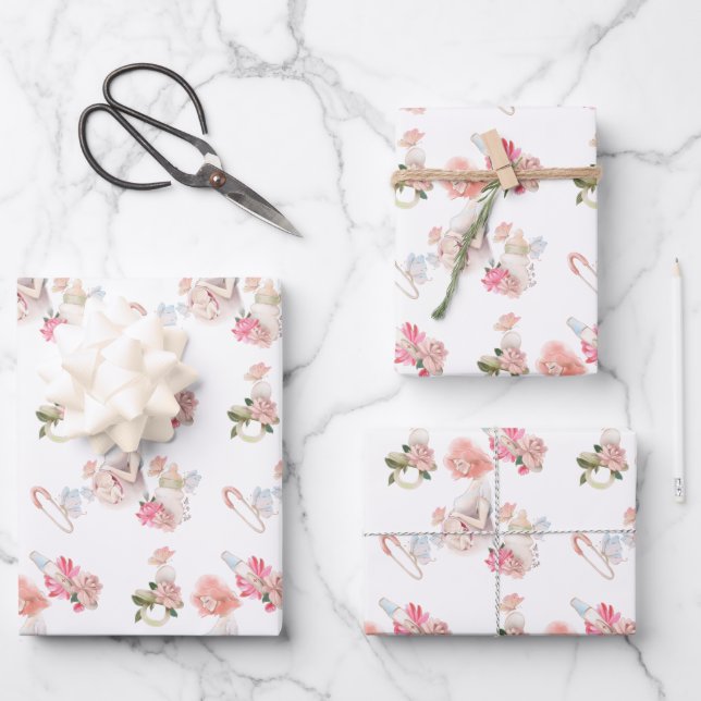 Pregnancy Wrapping Paper Sheets (Front)