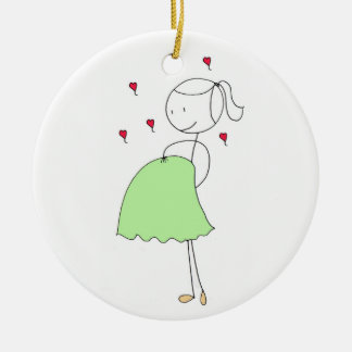 Pregnant at Christmas Ceramic Tree Decoration