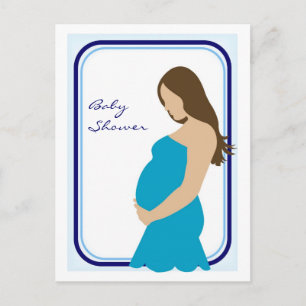 Pregnant Belly Baby Shower Invitation Postcard