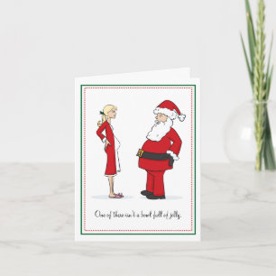 Pregnant Christmas Cards - BLONDE Bowl of Jelly