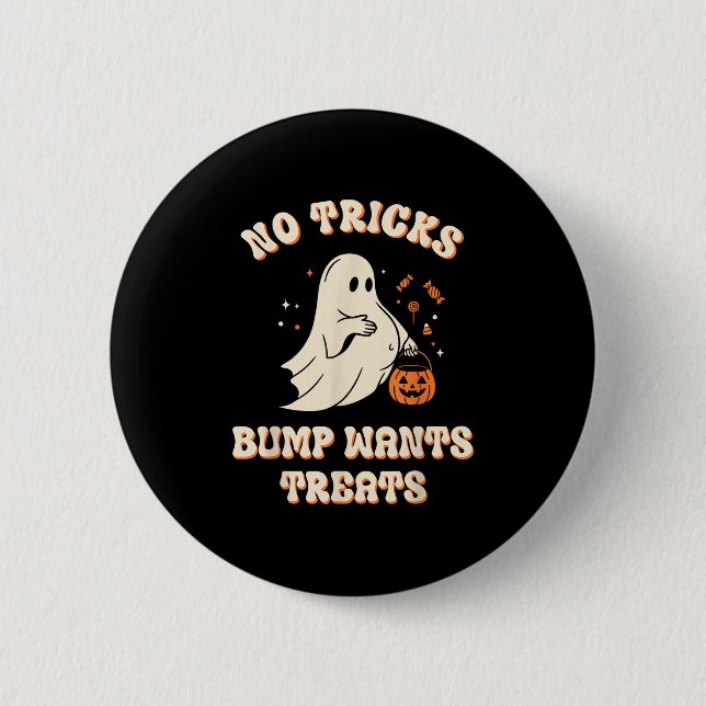 Pregnant Ghost Lazy Trick Or Treat Dress Funny Hal 6 Cm Round Badge (Front)