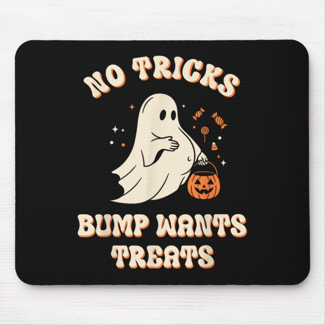 Pregnant Ghost Lazy Trick Or Treat Dress Funny Hal Mouse Pad (Front)