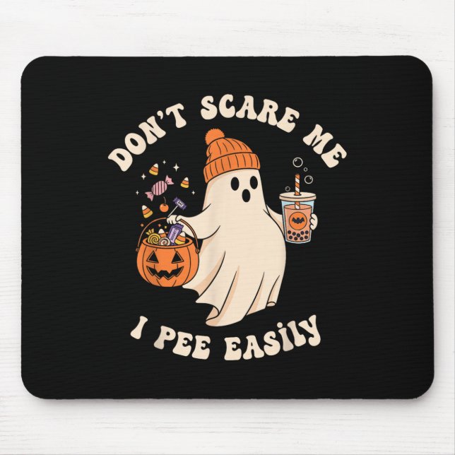Pregnant Ghost Trick Or Treat Dress Lazy Halloween Mouse Pad (Front)