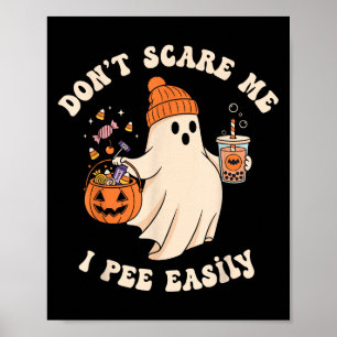 Pregnant Ghost Trick Or Treat Dress Lazy Halloween Poster