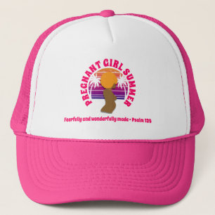 PREGNANT GIRL SUMMER Custom Christian Mum To Be Trucker Hat