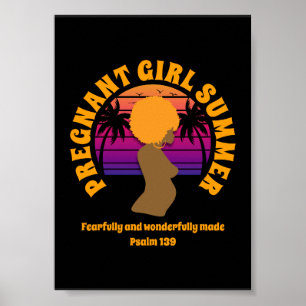 PREGNANT GIRL SUMMER Custom Christian Text Poster