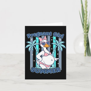 Pregnant girl summer funny baby announcement goose