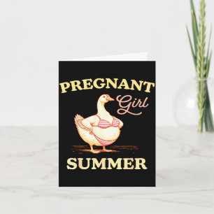 Pregnant girl summer funny baby announcement goose