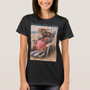 Pregnant Girl Summer Funny Baby Announcement T-Shirt