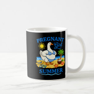 Pregnant Girl Summer Funny Goose Beach Mum to Be Coffee Mug