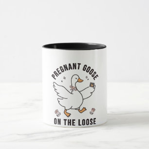 Pregnant Goose on the Loose Pregnancy Goose Bird Mug