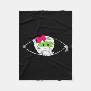 Pregnant Halloween Fleece Blanket