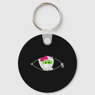 Pregnant Halloween Key Ring