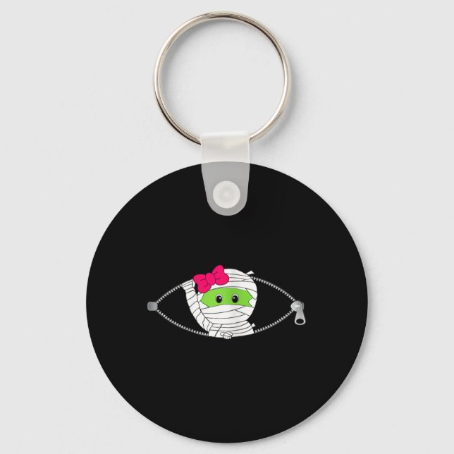 Pregnant Halloween Key Ring (Front)