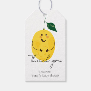 Pregnant lemon Baby Shower "Thank you" Gift Tags