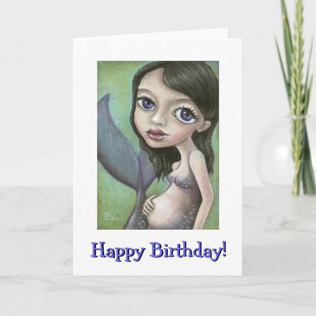 Pregnant mermaid card (Front)