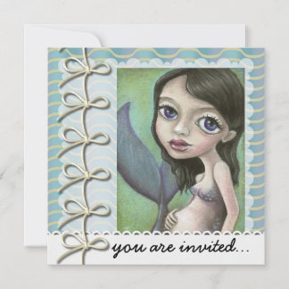 Pregnant mermaid invitation