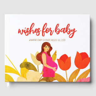 Pregnant Mum Baby Shower Guest Book