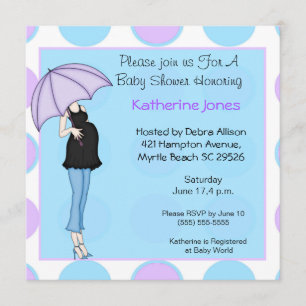 Pregnant Mum Baby Shower Invitation