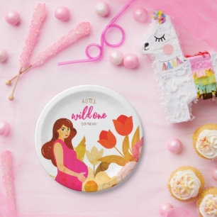 Pregnant Mum Baby Shower Paper Plate