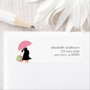 Pregnant Mum Baby Shower Return Address Label