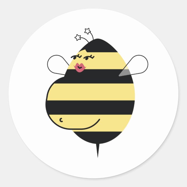 Pregnant Mum Bee (red lips) Envelope Seal (Front)