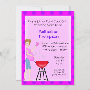 Pregnant Mum Cookout Invitation