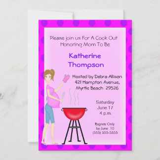Pregnant Mum Cookout  Invitation