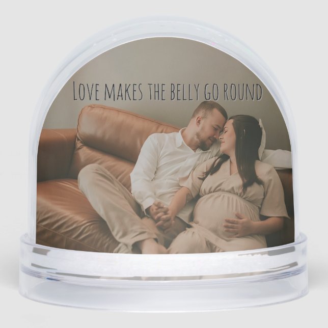 Pregnant new parents snowglobe (Front)