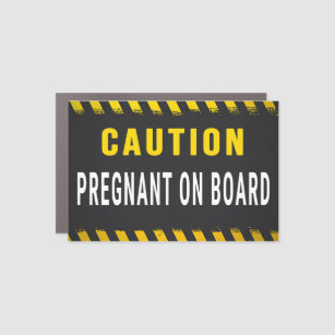 Pregnant on Board Car Magnet