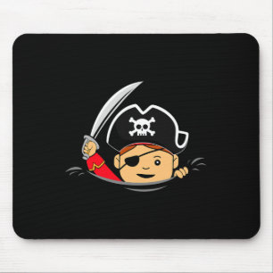 Pregnant pirate Halloween toddler mom pregnancy  Mouse Pad