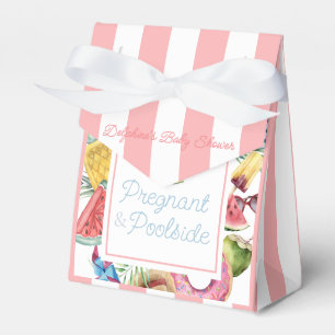 Pregnant & Poolside Tropical Girl Baby Shower Favour Box