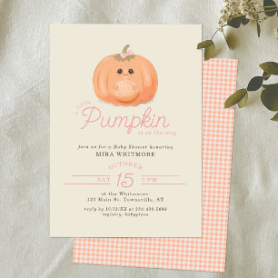 Pregnant Pumpkin Baby Shower Little Pumpkin Invitation