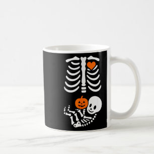 Pregnant Skeleton Baby Bump Funny Halloween Tee  Coffee Mug
