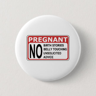 PREGNANT WARNING 6 CM ROUND BADGE