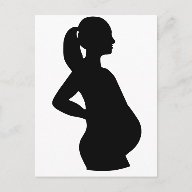 Pregnant Woman Announcement Postcard (Front)