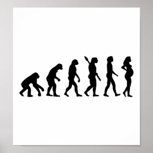 Pregnant woman evolution poster