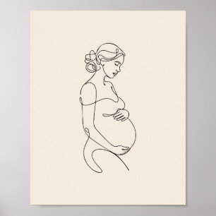 Pregnant Woman Print, Value Poster Paper (Matte)